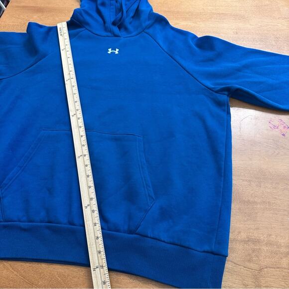 Under Armour Rival Hoodie Sweatshirt Womens Sz X LARGE XL Blue Thick Cotton - Picture 7 of 8